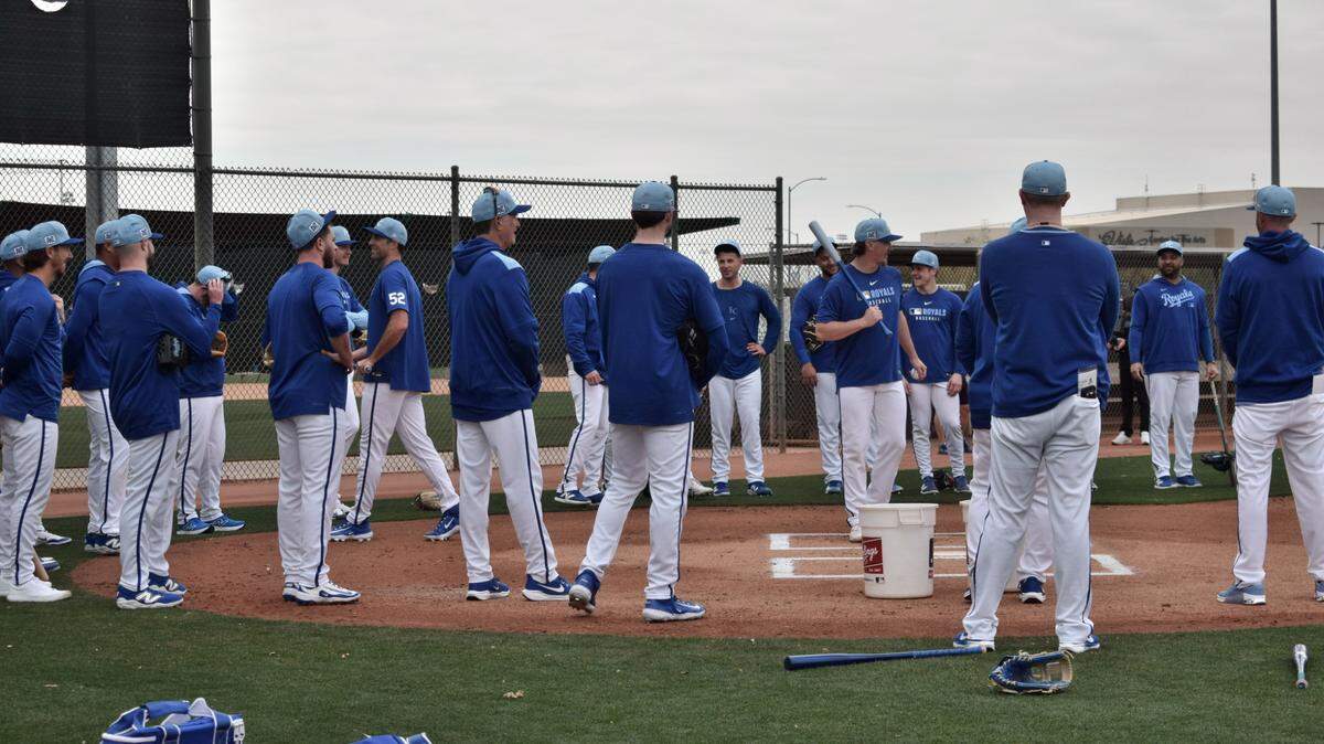 The Kansas City Royals play their first game at spring training on Friday against the Texas Rangers in Surprise, Arizona.