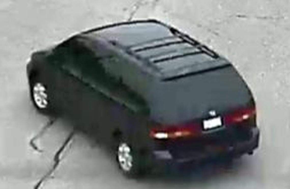 Overland Park police on Monday released this enhanced image of a dark Honda minivan that is believed to have left the scene of a double fatality crash on Saturday.