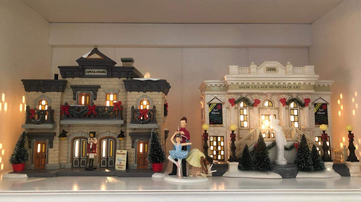 Sherry Kuehl’s Snow Village collection takes up some space in the basement, but the clutter from her grown children is in competition for space in the once-tidy area.