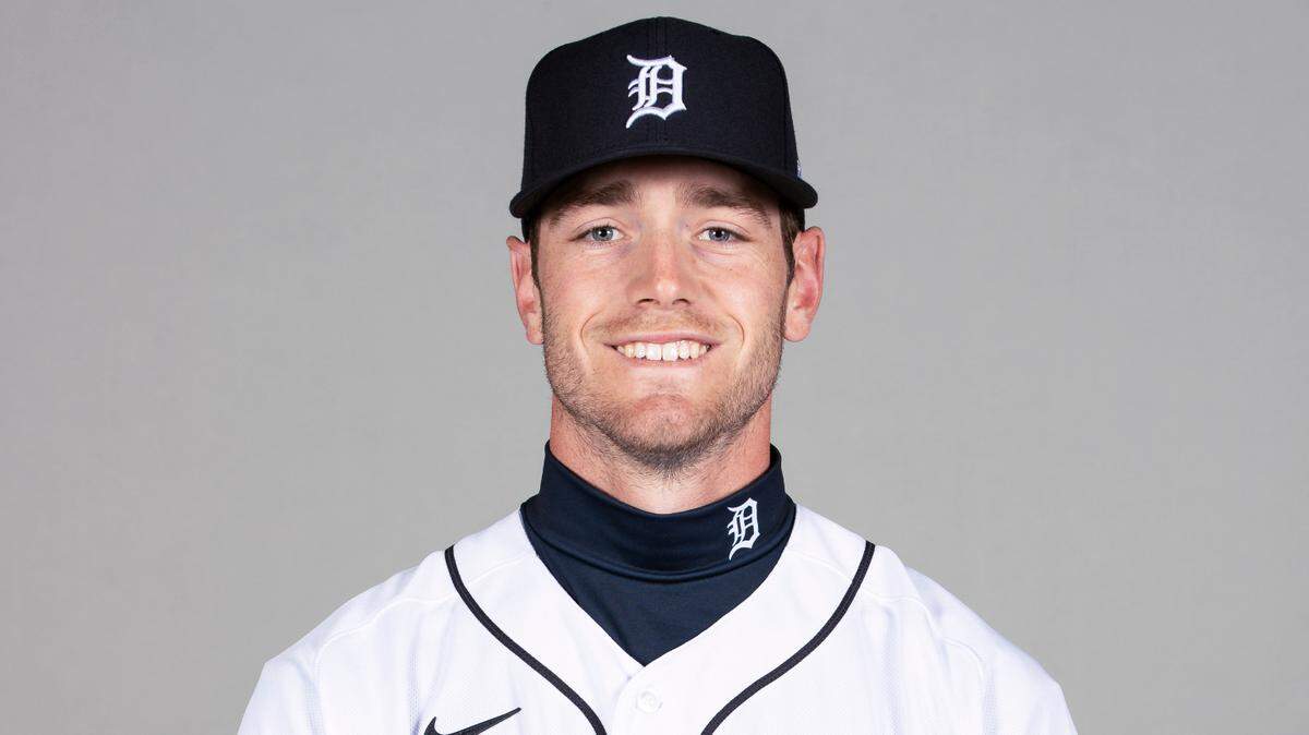 This is a 2021 photo of Joey Wentz of the Detroit Tigers baseball team. This image reflects the Detroit Tigers active roster as of Thursday, Feb. 25, 2021 when this image was taken. (Mike Carlson/MLB Photos via AP)