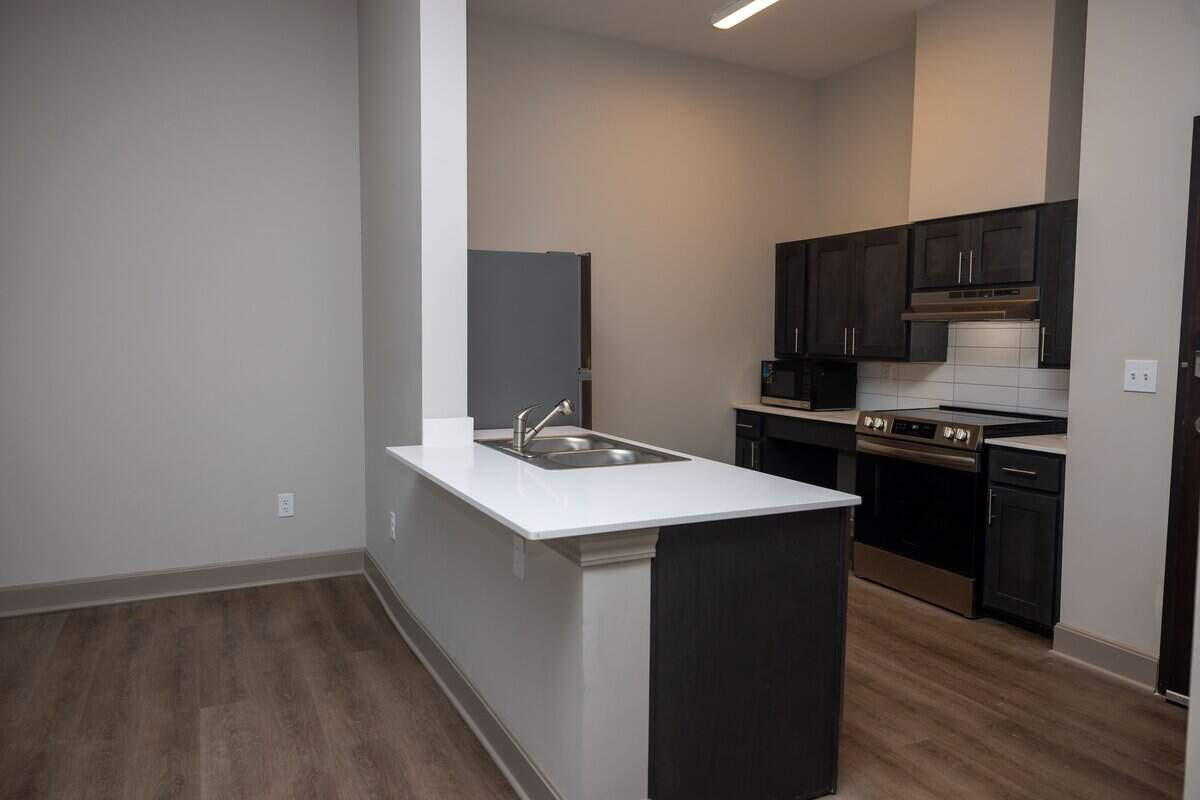 An inside look at the new apartments in Valor House at St. Michael's Veterans Center on Monday, June 29, 2026. Valor House, the final residential building in St. Michael's Veterans Center's original campus master plan, adds 62 affordable apartment homes, expanding the campus to 179 permanent housing units for veterans experiencing homelessness or disabilities in the Kansas City area.