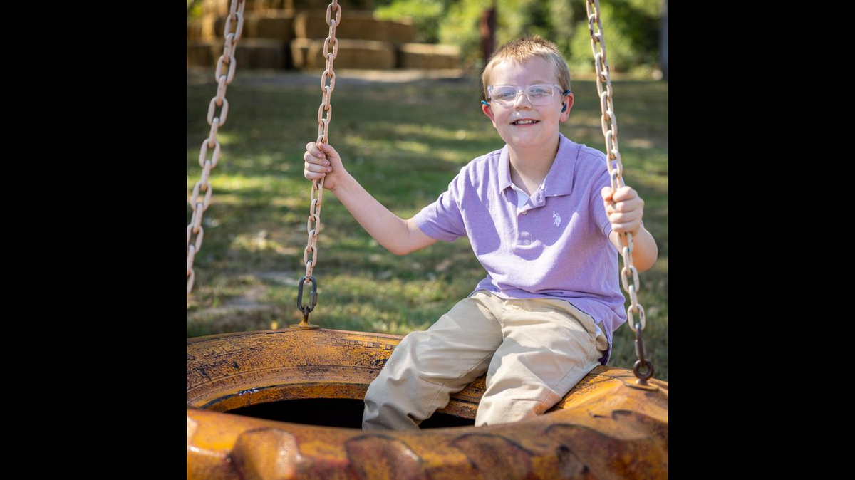 Michael, 10, enjoys staying active by going to the park or playing sports.