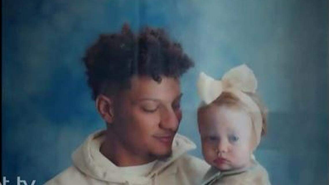 Patrick Mahomes with his daughter, Sterling.