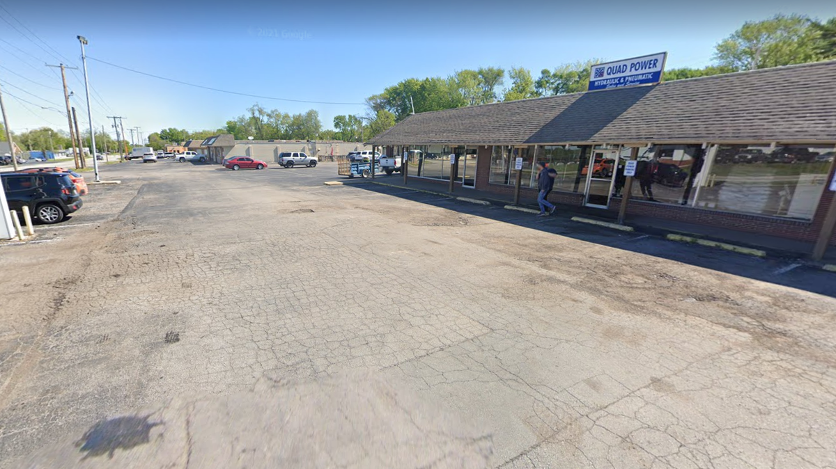 A man died a few weeks after the driver of a black Chevy pickup truck ran him over in a parking lot across from Peppermill Lounge South. This Google Maps Street View image shows the area.