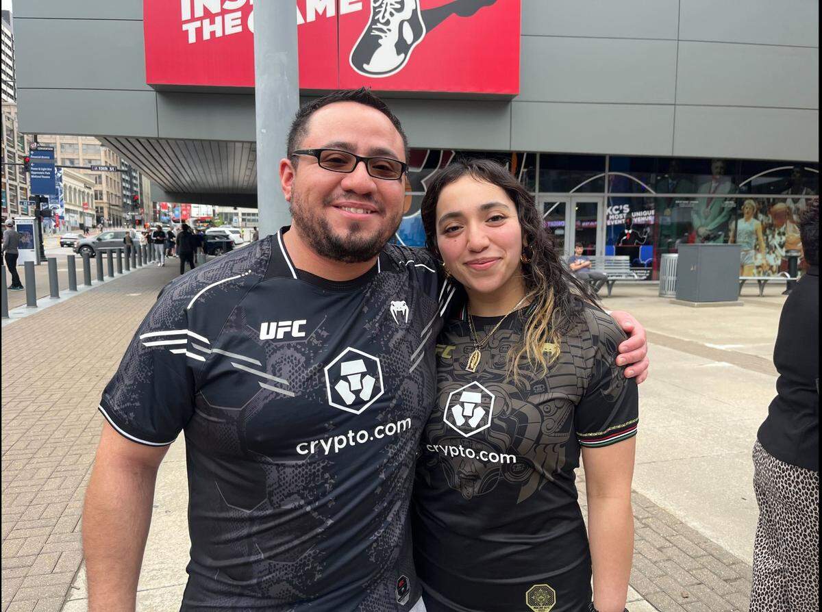 Siblings Diego Venacio and Johana Escudero from Overland Park are big fans of the UFC and even bigger fans of the retiring fighter known as “Lionheart.” Escudero gained the inspiration to learn tae kwon do from watching UFC with her older brother, and he said she’s been watching since she was 1-years-old.