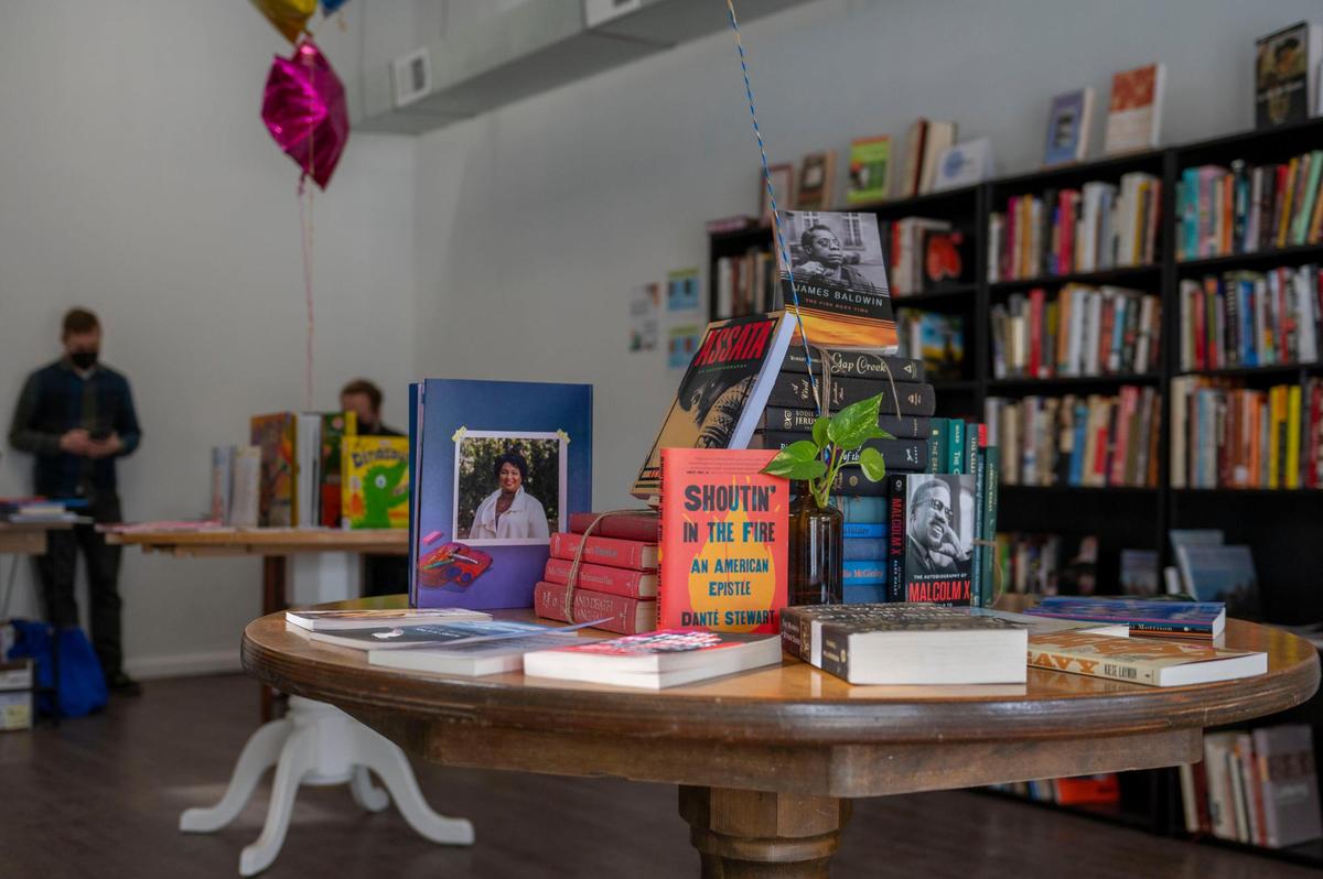 A table at Flagship offered books celebrating Black History Month. “I think there’s a good mix of representation in our selection,” said co-owner Joel Melgren.