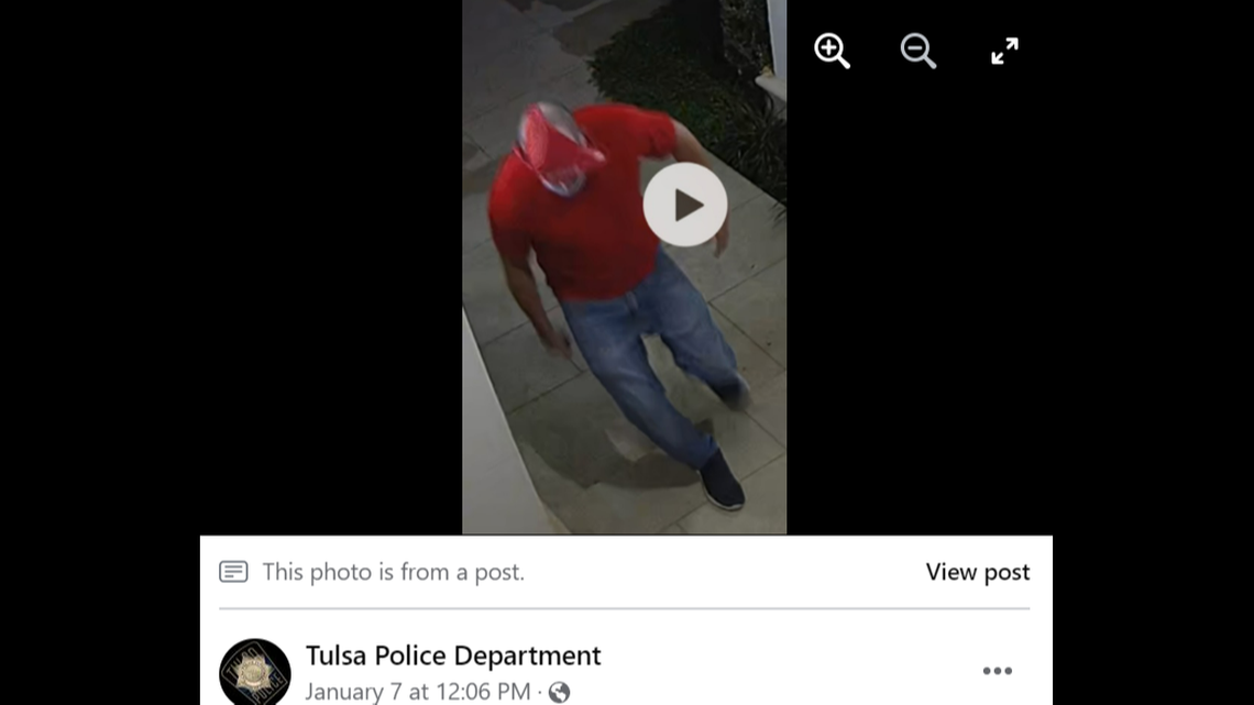 The alleged porch pirate was caught on camera.