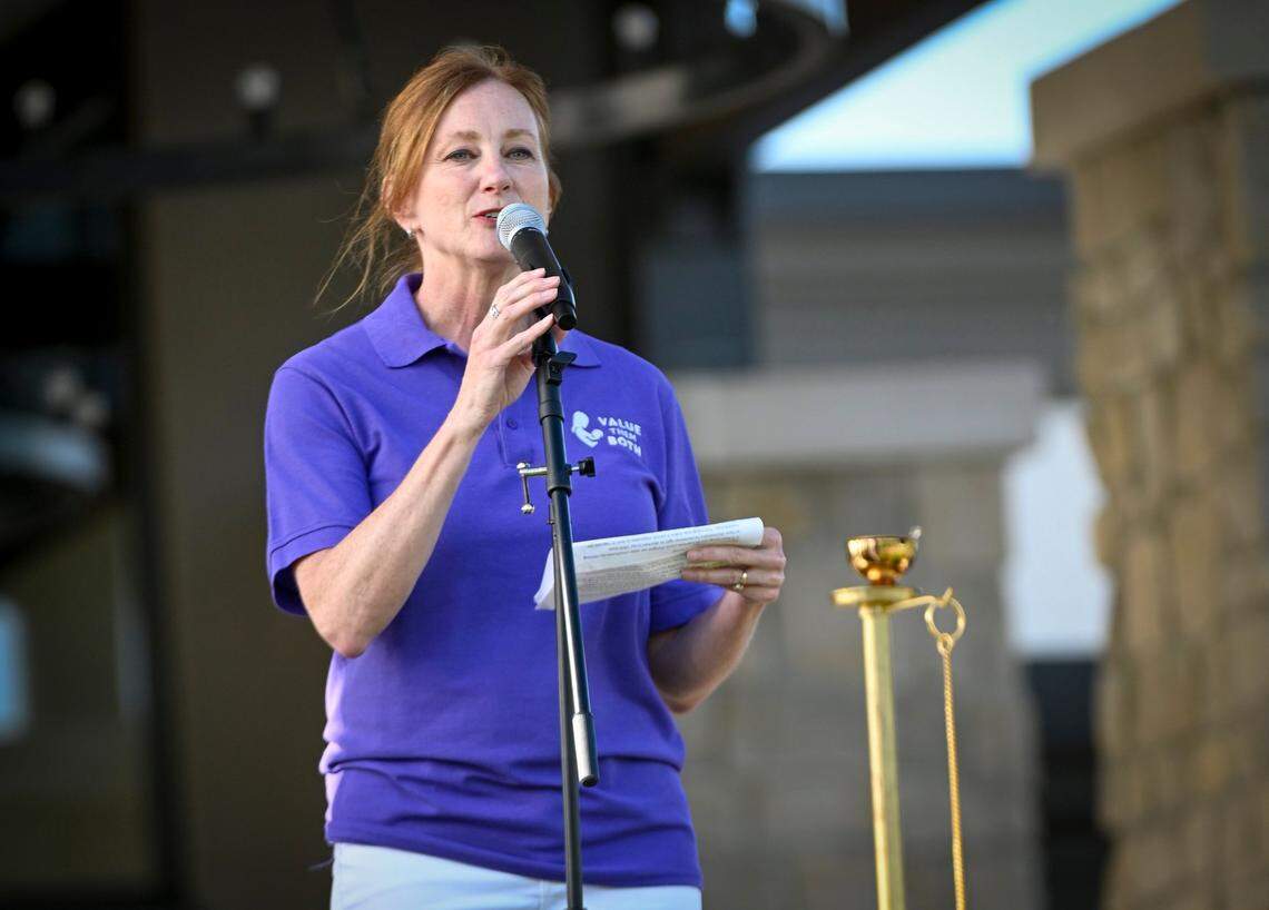 “In general, the goal of a pregnancy resource center is to make abortion ‘unthinkable’ by compassionately serving women and meeting their needs through their pregnancies and after the baby is born,” said Debra Niesen, the lead consultant for Pro-Life Ministries for the Archdiocese of Kansas City in Kansas. In June she spoke to reporters at a Value Them Both rosary rally in Overland Park.