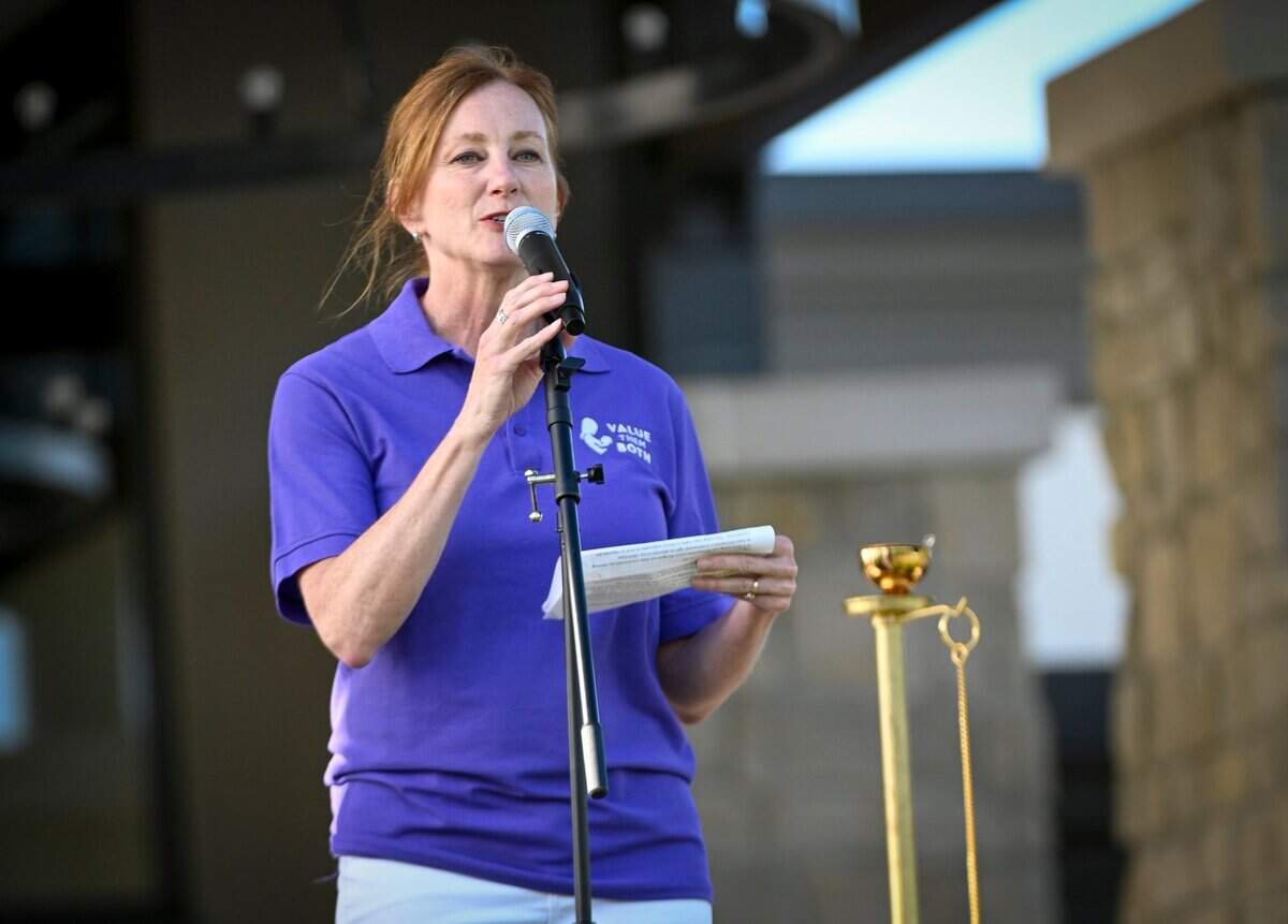 “In general, the goal of a pregnancy resource center is to make abortion ‘unthinkable’ by compassionately serving women and meeting their needs through their pregnancies and after the baby is born,” said Debra Niesen, the lead consultant for Pro-Life Ministries for the Archdiocese of Kansas City in Kansas. In June she spoke to reporters at a Value Them Both rosary rally in Overland Park.