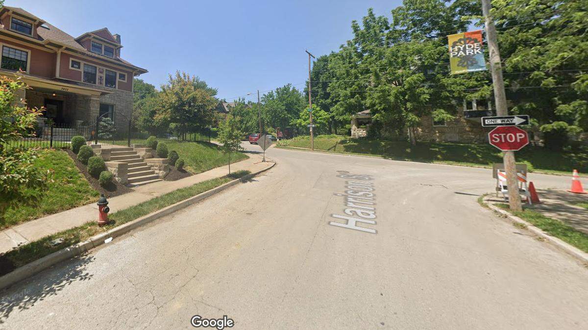 Kansas City Police officers responded to a shooting Tuesday in the 3400 block of Harrison Street, as seen in this 2022 Google Maps image. Two men were pronounced dead at a hospital, police said.