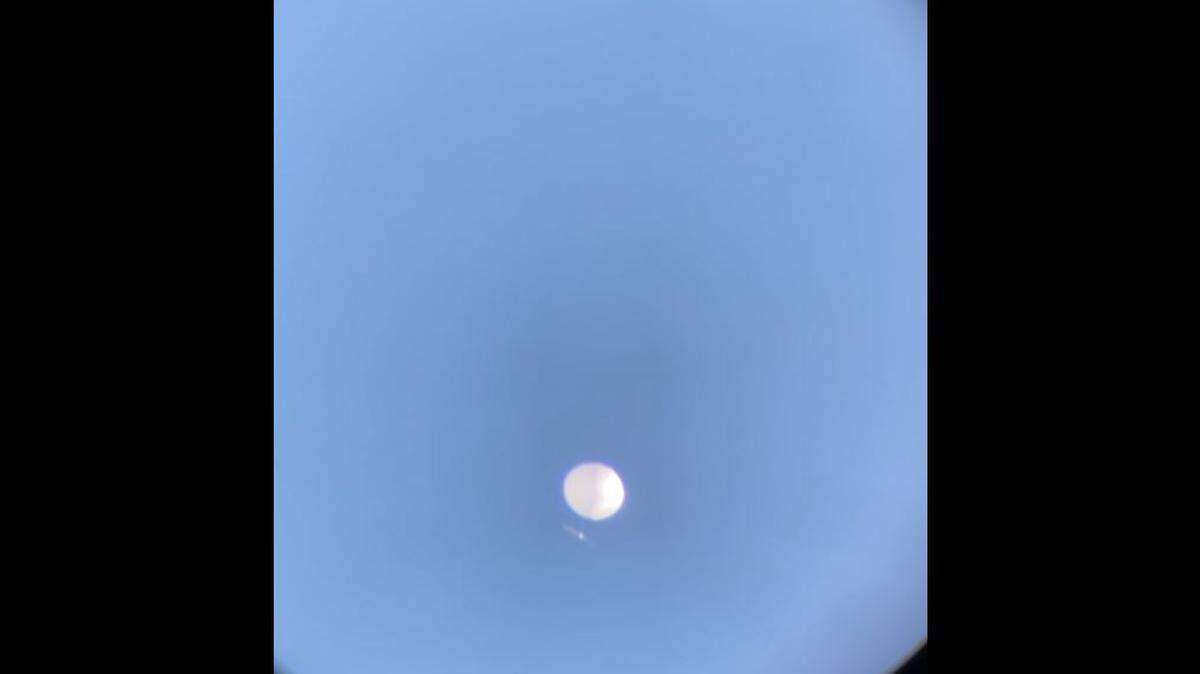 A Sabetha, Kansas, man captured video of a suspected Chinese spy balloon that passed over the region Friday.