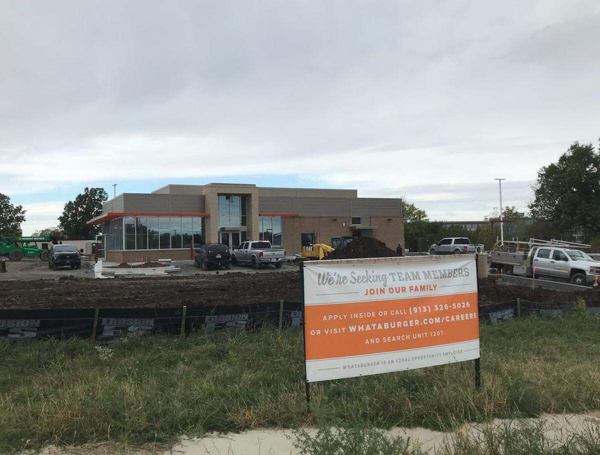 Whataburger was putting the finishing touches on its Lee’s Summit location in mid-October.