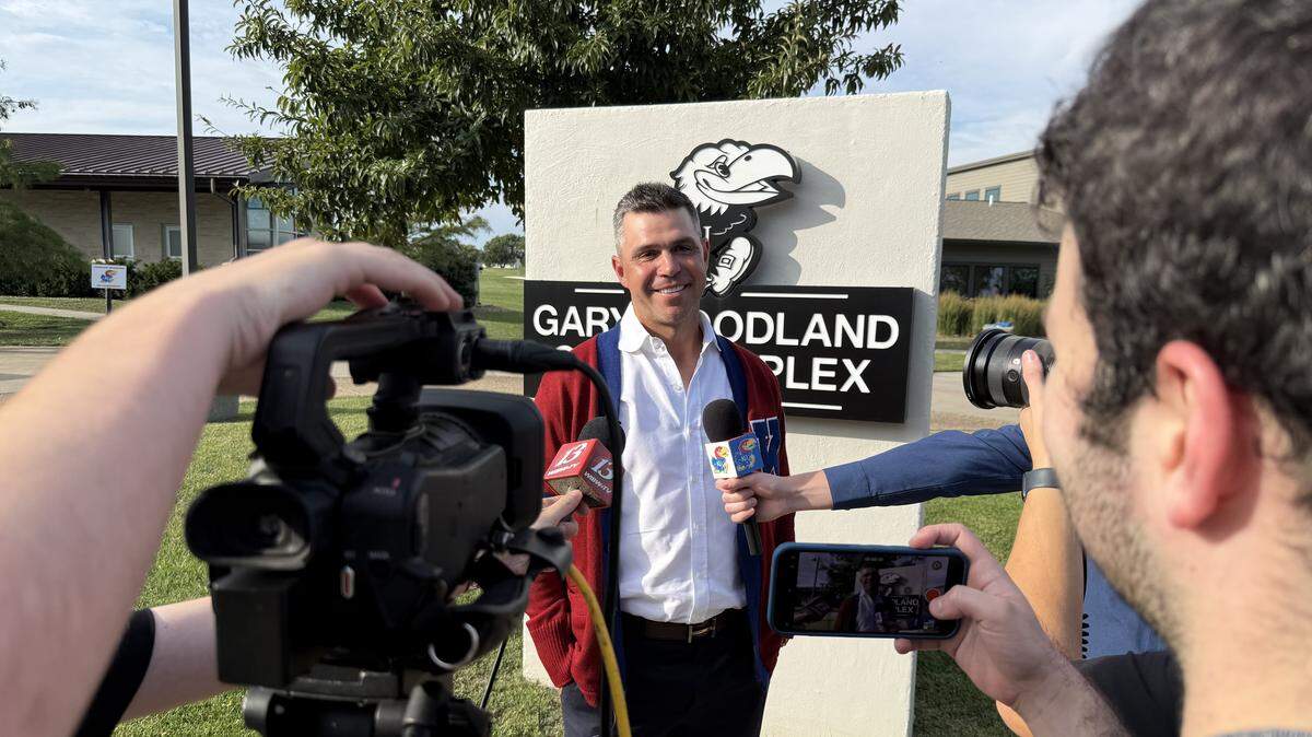Gary Woodland on Friday was inducted into the Kansas Athletics Hall of Fame.