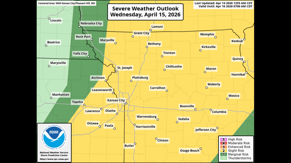 Another round of severe weather is possible on Wednesday, but there is some uncertainty how strong they will become, according to the National Weather Service.