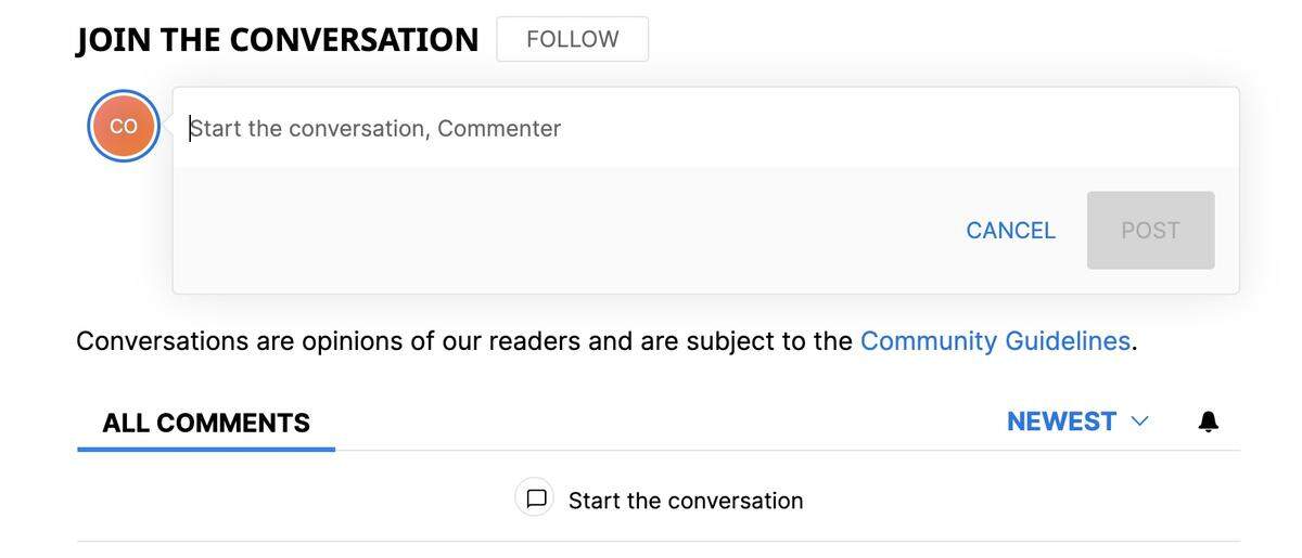 Click the circle with the initials of your username to open your profile settings.