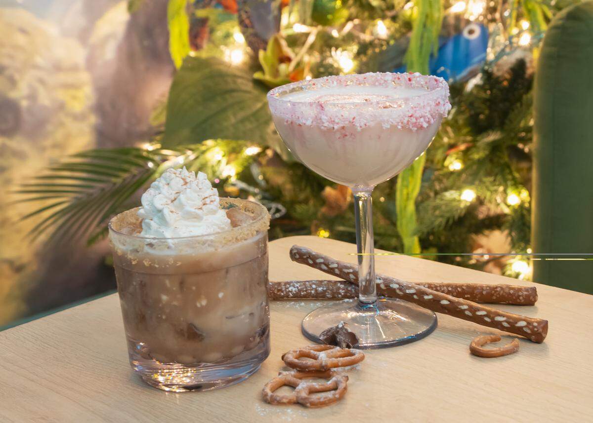 Holiday-themed cocktails are available at Margaritaville.