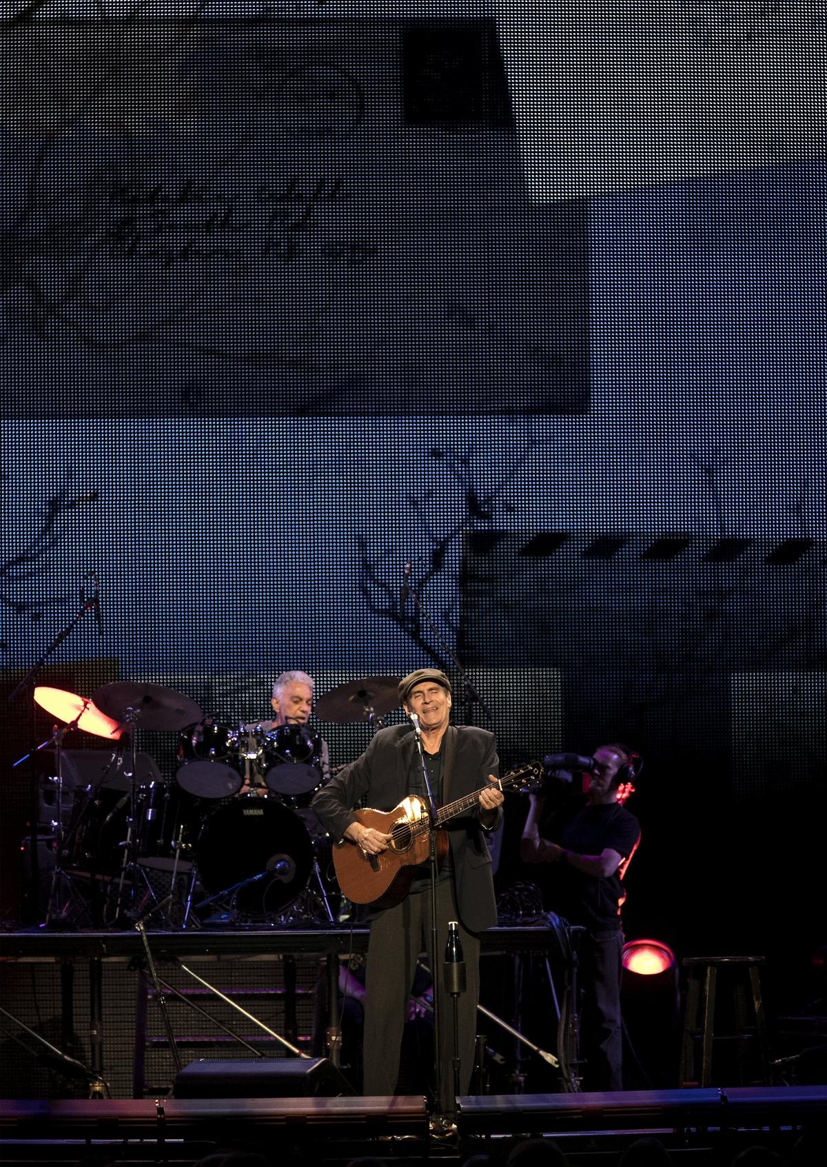 James Taylor observed that the title of “Never Die Young” is “good advice” before joking that “it’s already too late for me.”