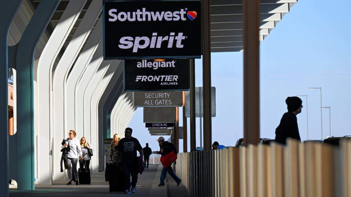 The new $1.5 billion single terminal at Kansas City International Airport opened to travelers in February 2023.