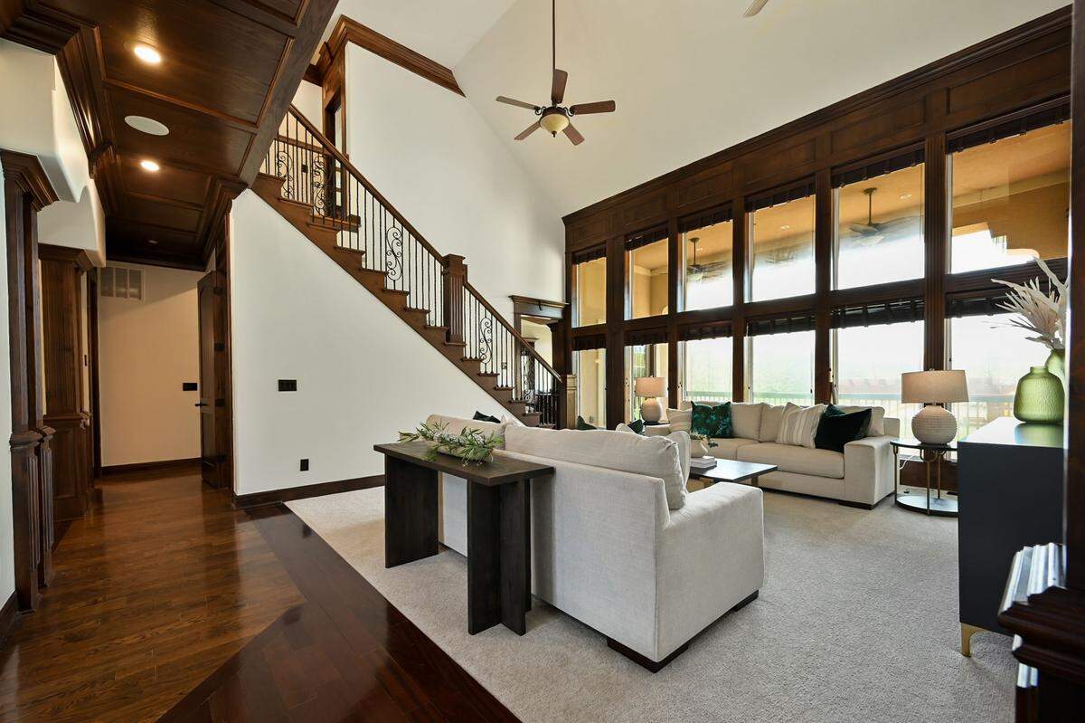 One of the lounging areas welcome visitors inside 33901 E. Colbern Road in Lone Jack.