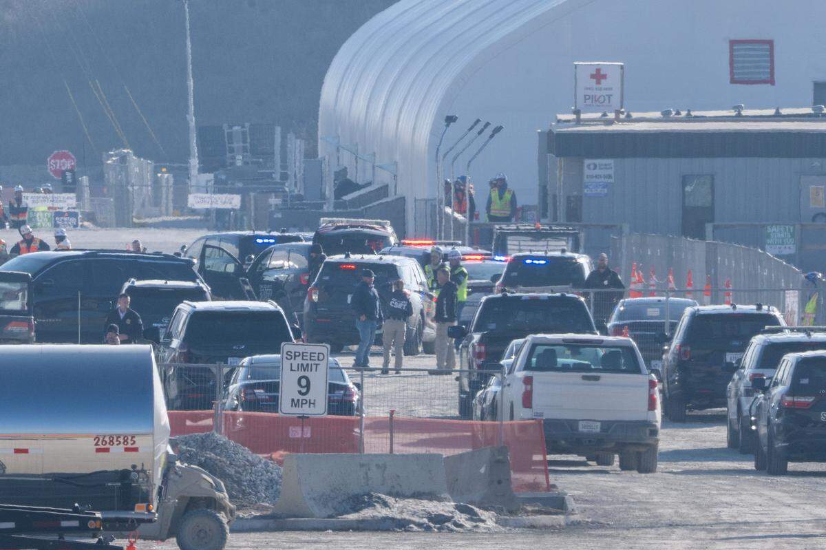 A heavy police presence was seen at the Panasonic plant in De Soto on Friday, December 12, 2025. No confirmed reason for the presence.
