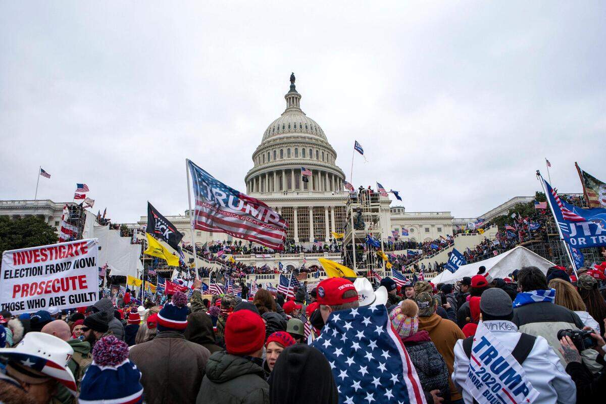 Insurrections loyal to President Donald Trump rally at the U.S. Capitol on Jan. 6, 2021, in Washington D.C.