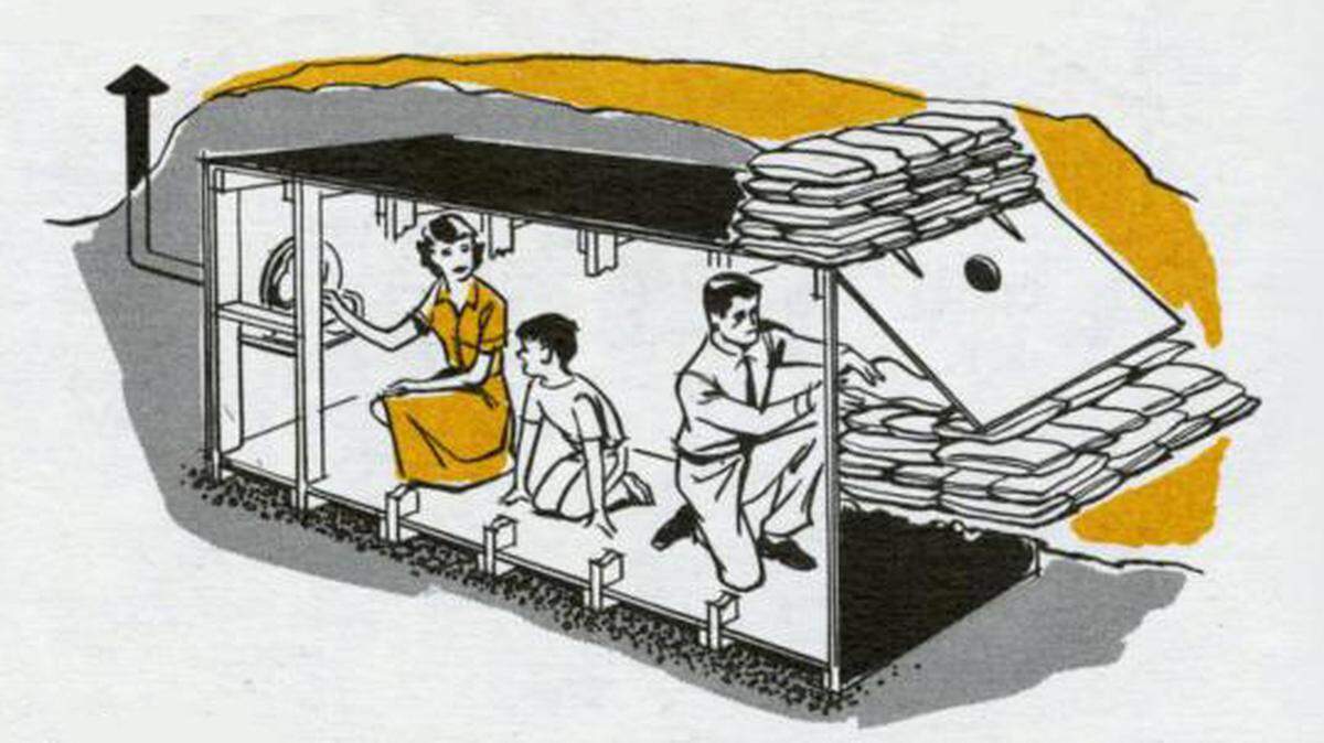 Cold War-era fallout shelter designs.