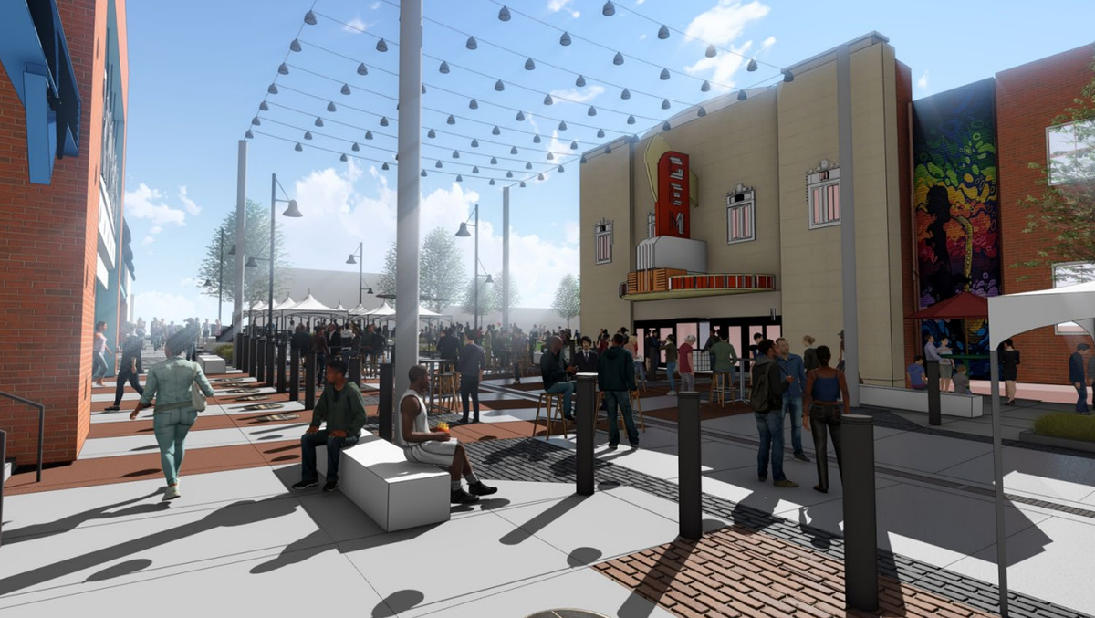 City renderings of the 18th Street Pedestrian Mall