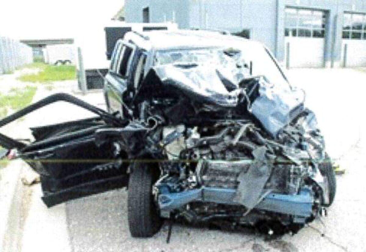 The stolen Jeep Victoria Brown was driving at the time of the June 1, 2018, crash is seen in a Kansas City police investigation photo.