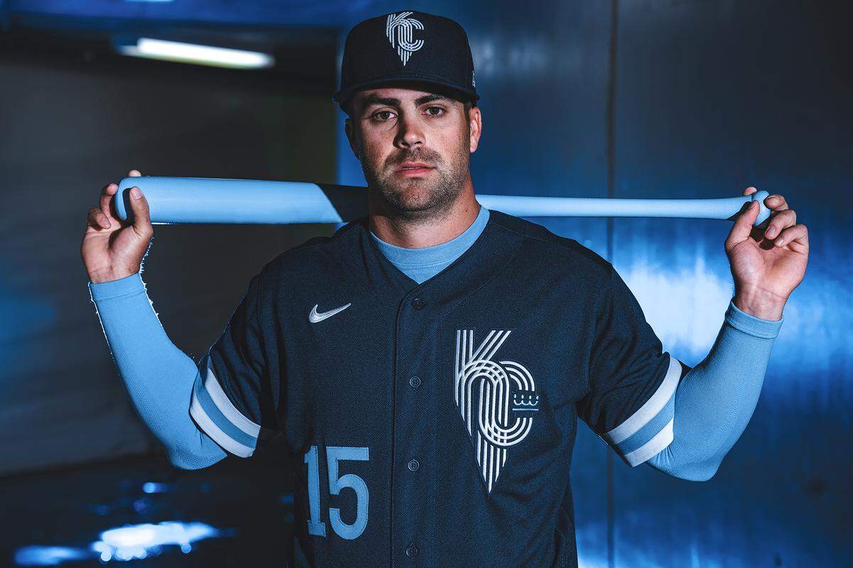 KANSAS CITY, MO- Mar 22: Photo from the Kansas City Royals Nike City Connect Jersey Shoot in the field tunnel at Surprise Stadium on Tuesday March 22, 2022, in Surprise, AZ (Photo by Jason Hanna/Kansas City Royals)