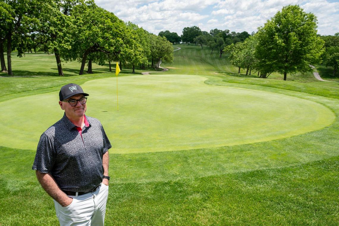 Doug Schroeder, director of golf services for the Kansas City parks department, stands near the 4th hole, his favorite at Swope Memorial.