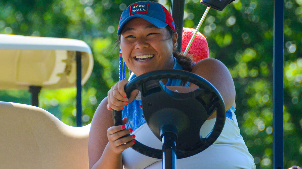 Sporting a KU cap, Jayhawks senior-to-be Sera Tadokoro motored away with a Kansas City Women’s Match Play Championship title Thursday at Swope Memorial Golf Course.