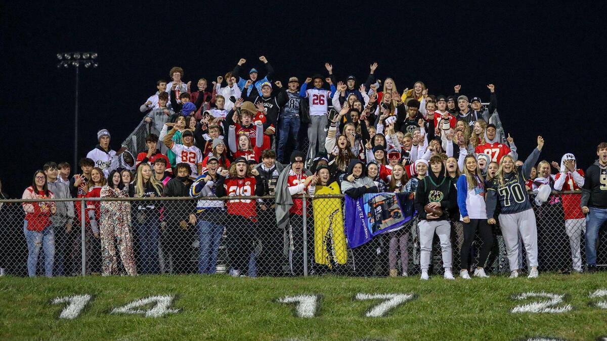 The Raymore-Peculiar student section was fired up before their team’s game against Lee’s Summit North on Nov. 5.