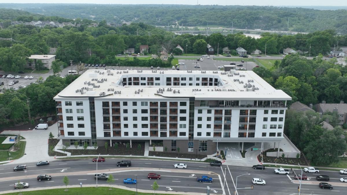 The Hudson, a new apartment building off Rainbow Boulevard in Kansas City, Kansas, recently opened with 228 new units.