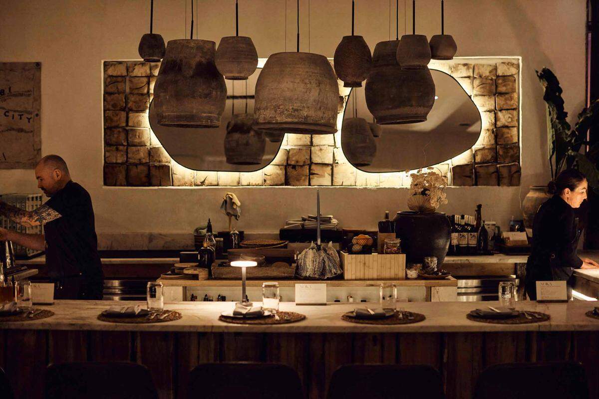 Kansas City restaurant Noka includes some design touches from the St. Joseph farm that the father of chef-owner Amante Domingo previously owned.