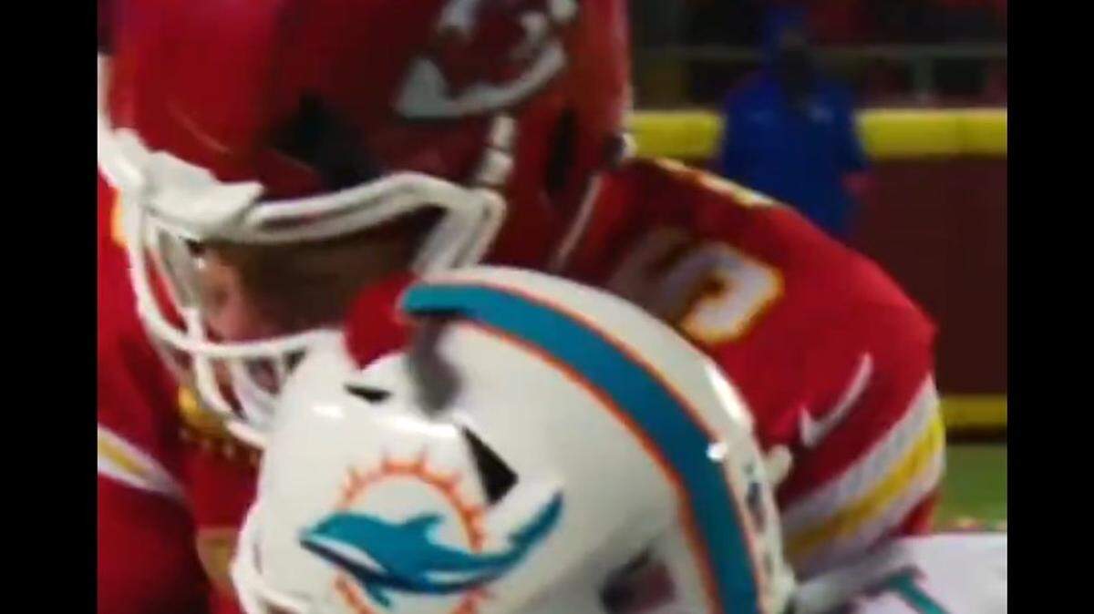 This is a scene from a hype video from Chiefs quarterback Patrick Mahomes.