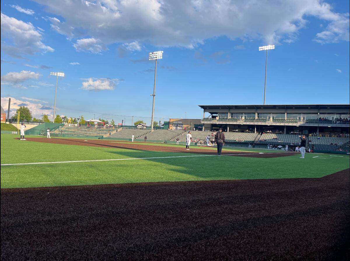 A view of Legends Field, 1800 Village West Parkway in Kansas City, Kansas, from section 114, row 1.