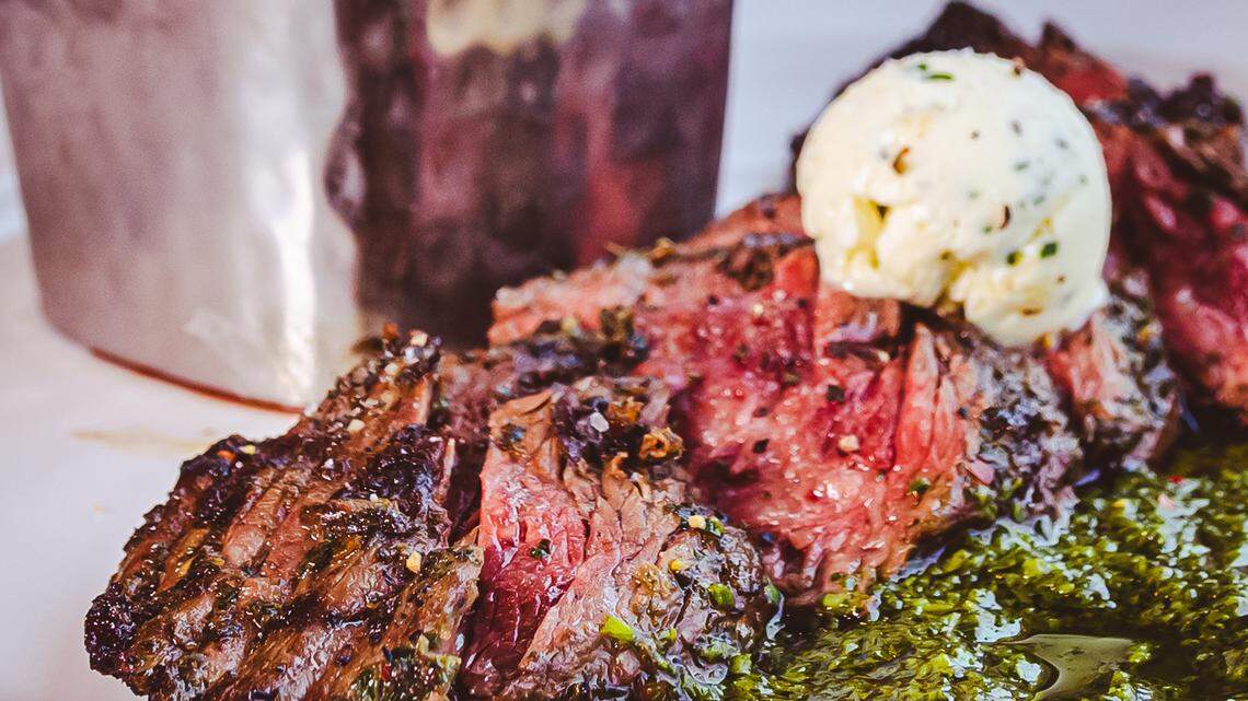 Union on the Hill’s hanger steak with rosemary steak butter, house fries and garlic aioli.