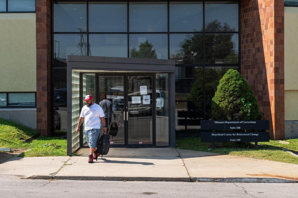 Every other week, Andre Harris visits the Missouri Department of Corrections probation and parole office at 17th Street and Prospect Avenue, looking for men who need a job or other help.