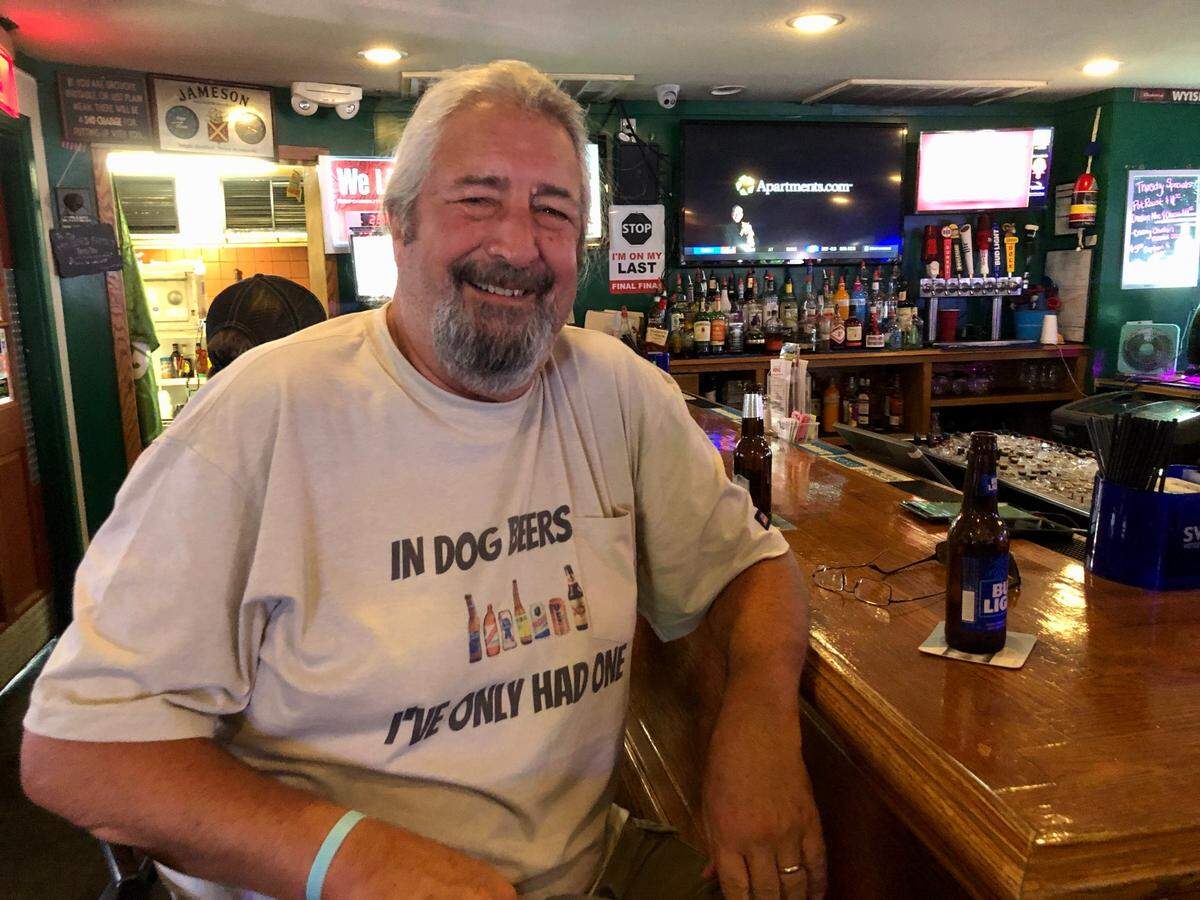 Don Wehrkam, 65 of Lenexa, is excited to have the opportunity to make wagers from home, rather than making a road trip to Iowa. He was at McGuire’s Tavern in Overland Park after placing bets on two games. He’s hoping for a Central Michigan win over Oklahoma State and a Purdue win over Penn State.