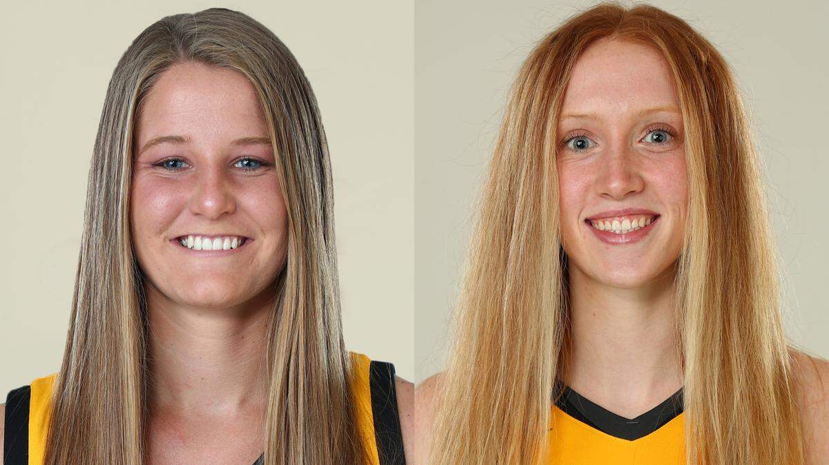Missouri Tigers women’s basketball forward Hayley Frank, left, and teammate Lauren Hansen, a guard, share Southeastern Conference Co-Players of the Week honors after last Thursday’s upset of top-ranked South Carolina.