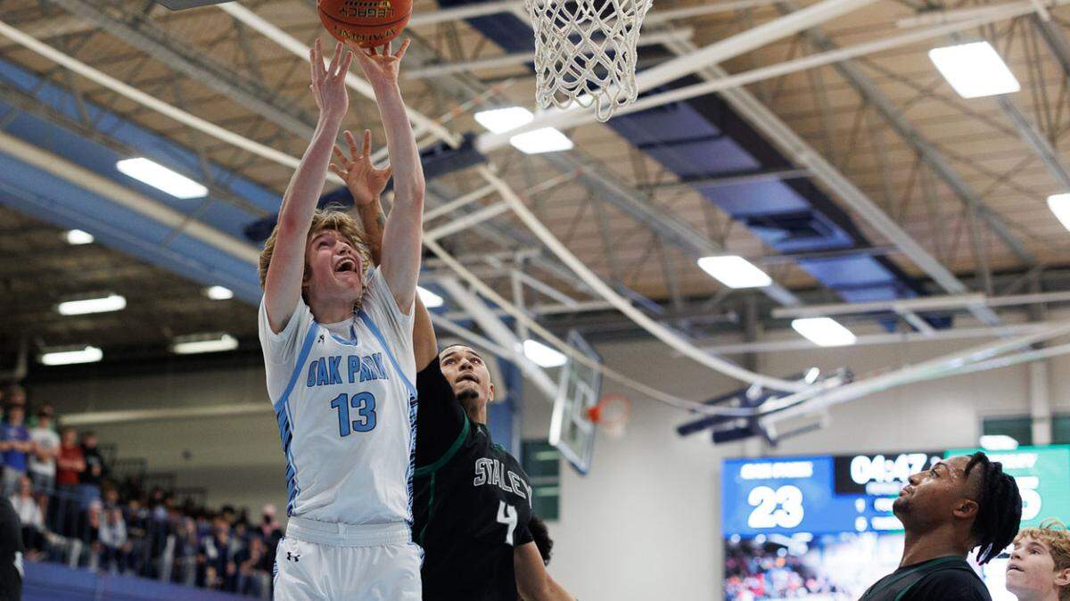 Junior Zeek Brown netted 16 points in Oak Park’s 66-53 win over Staley in boys high school basketball on Thursday night.