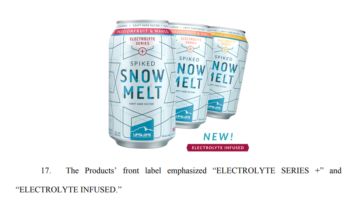 An Illinois woman and Colorado man say they were tricked into thinking these alcoholic beverages would hydrate them.