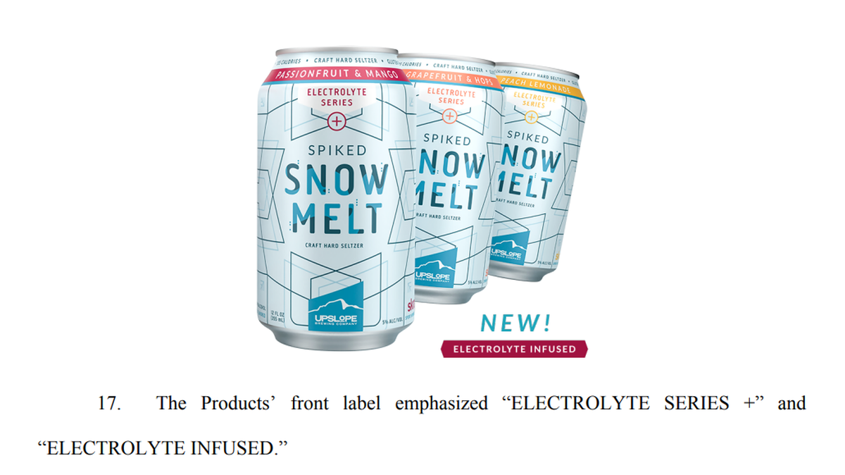 An Illinois woman and Colorado man say they were tricked into thinking these alcoholic beverages would hydrate them.
