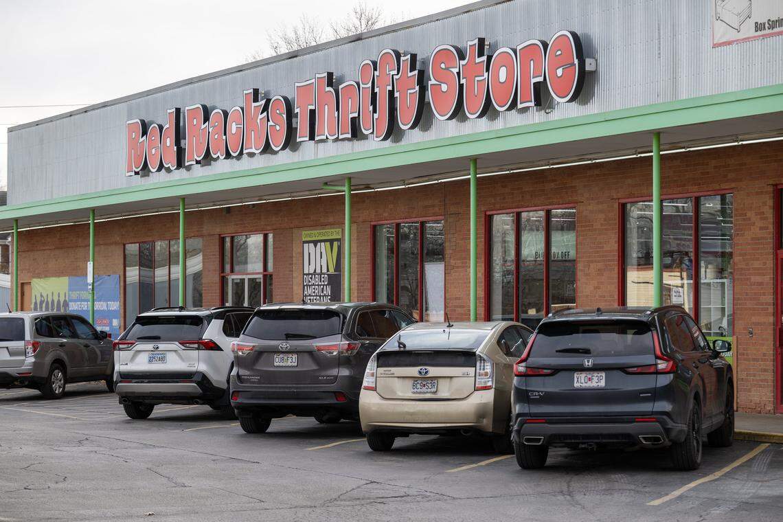 Red Racks Thrift Store, 8026 Wornall Rd., on Thursday, Jan. 15 2026, in Kansas City. 