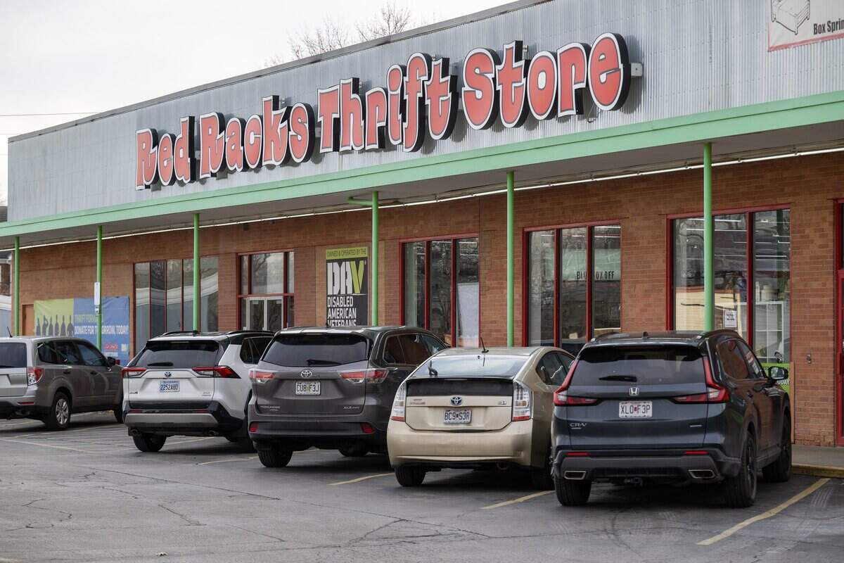 Red Racks Thrift Store, 8026 Wornall Rd., on Thursday, Jan. 15 2026, in Kansas City.