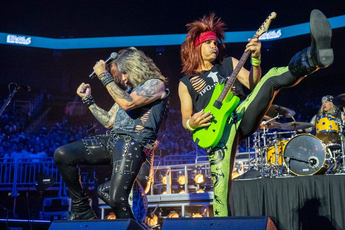 Steel Panther performs at the Big Slick fundraiser on Saturday, May 30, at T-Mobile Center. The annual fundraiser put on by famous Kansas City celebrities raises money for Children’s Mercy Hospital.