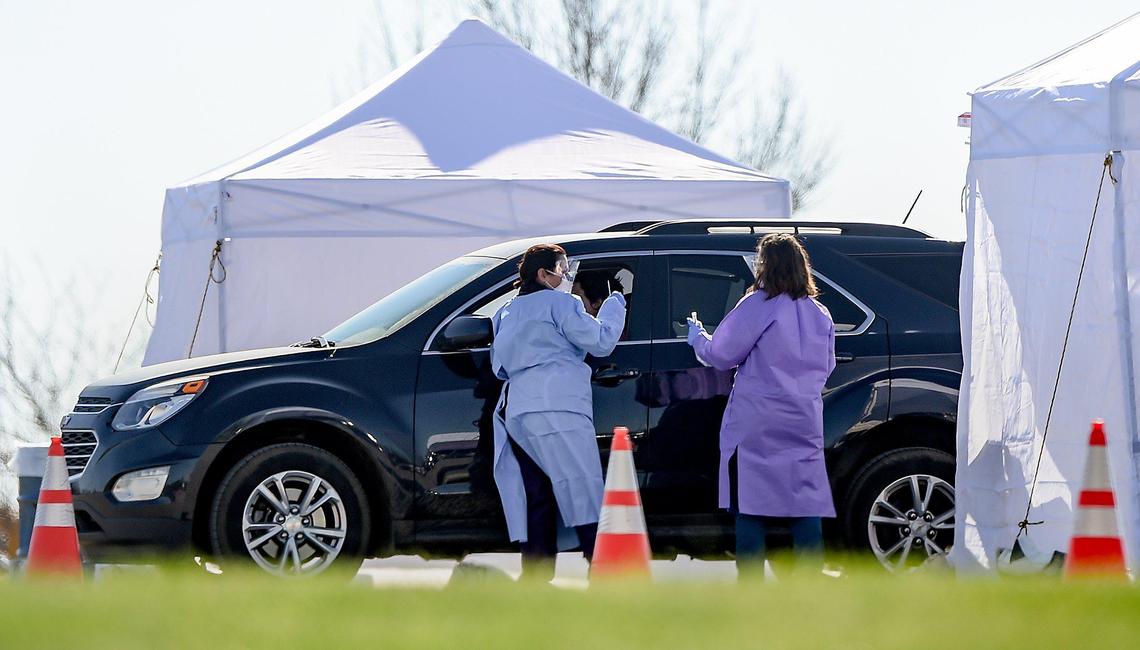 Johnson County’s health department was expecting to test 500 people on Friday, with results expected in five to seven days.