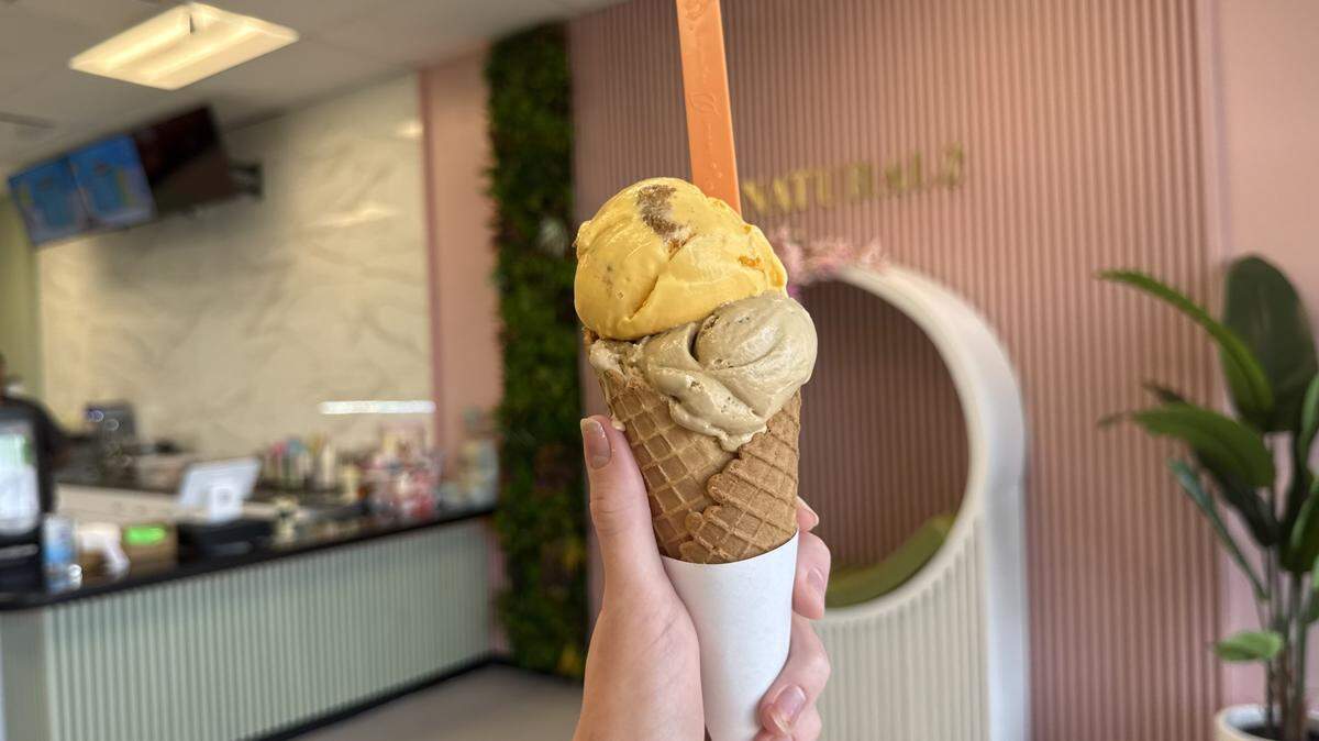Naturalz serves flavors like orange cream Biscoff and Indian filter coffee.