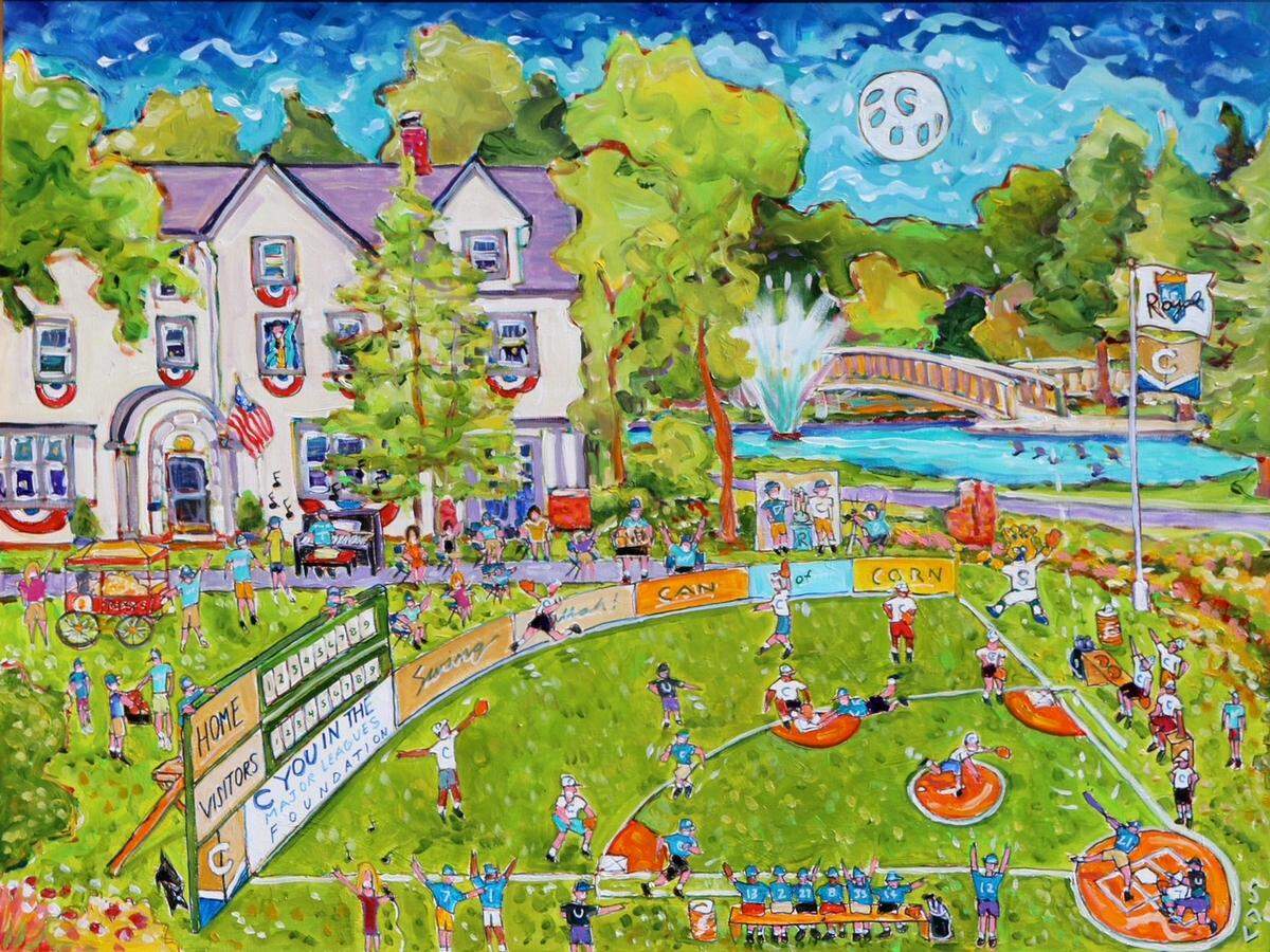 Kansas City artist Mike Savage painted the whiffle ball field, owned by Joe Ungashick at 239 W. 52nd St., for a previous fundraiser.