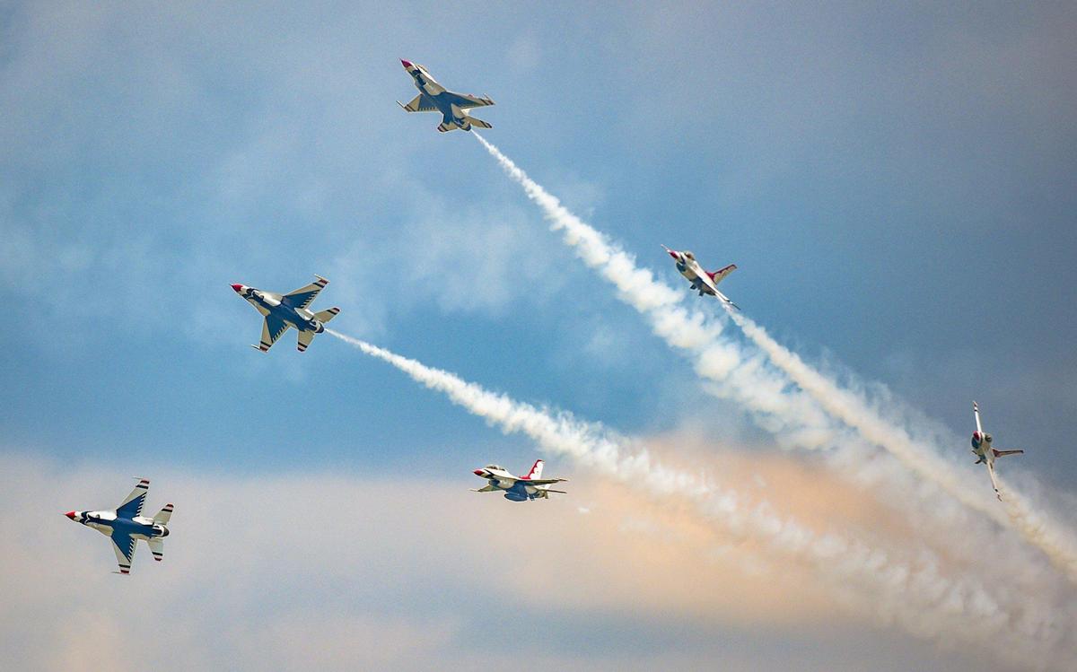 The U.S Air Force Thunderbirds performed at KC Air Show Saturday, July 3, at the New Century AirCenter in Gardner, Kansas.